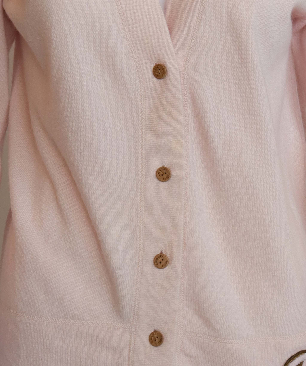 Chanel Logo Cashmere Cardigan Pink  DXBS3826