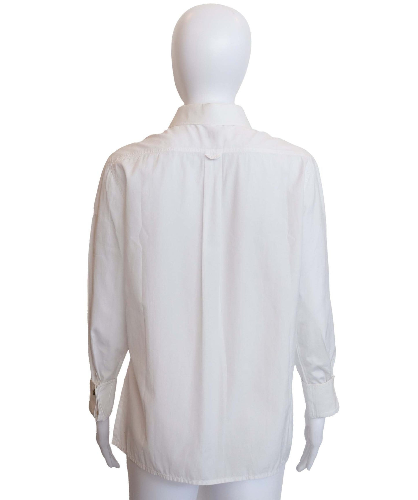 Chanel CC Logo Pocket Shirt White DXBS3834