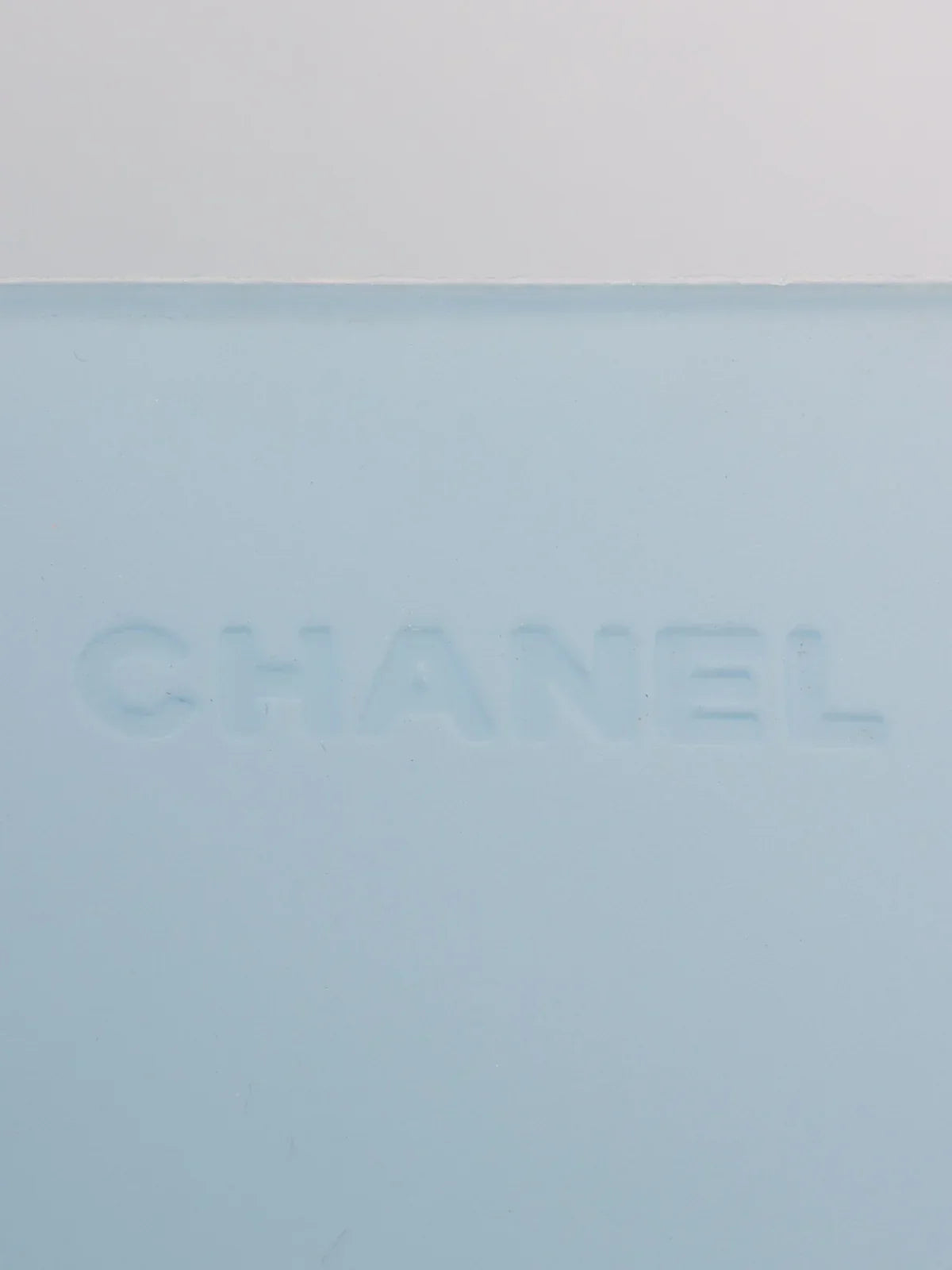 Top Quality Chanel Logo Rubber Tote Bag Clear Blue
