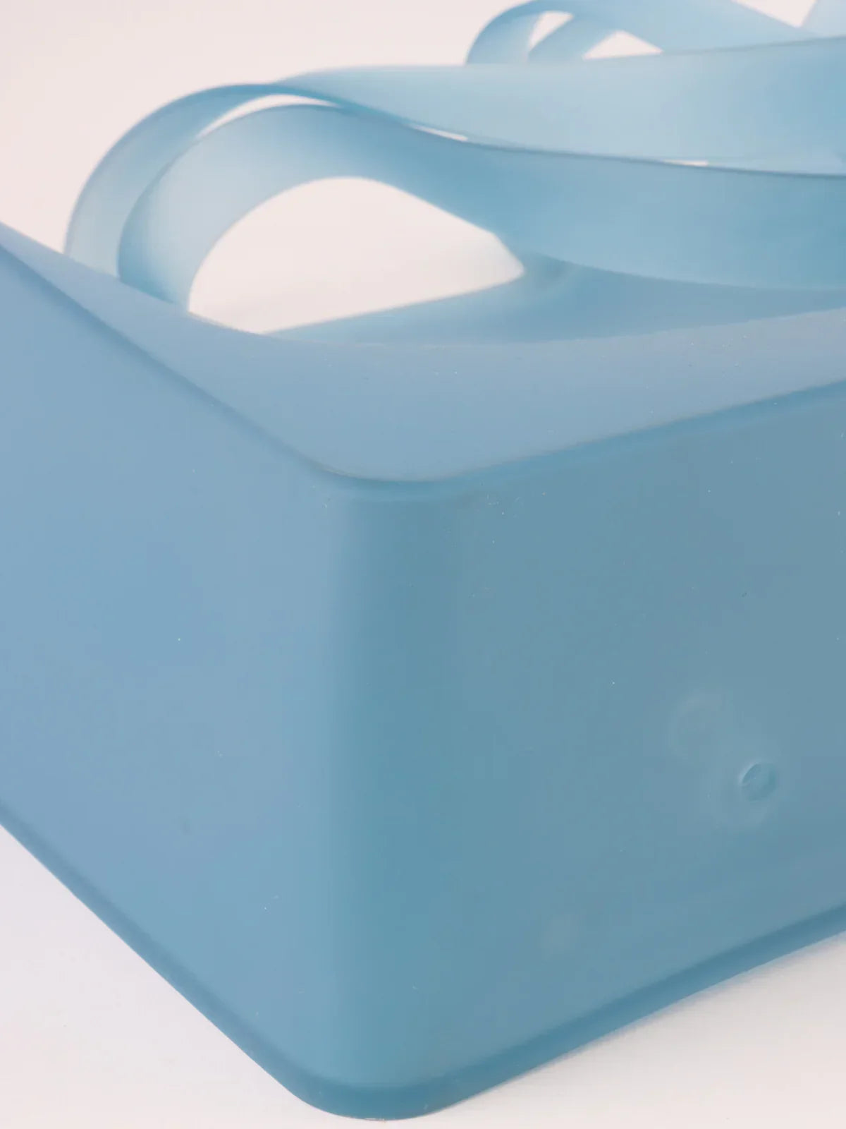Top Quality Chanel Logo Rubber Tote Bag Clear Blue