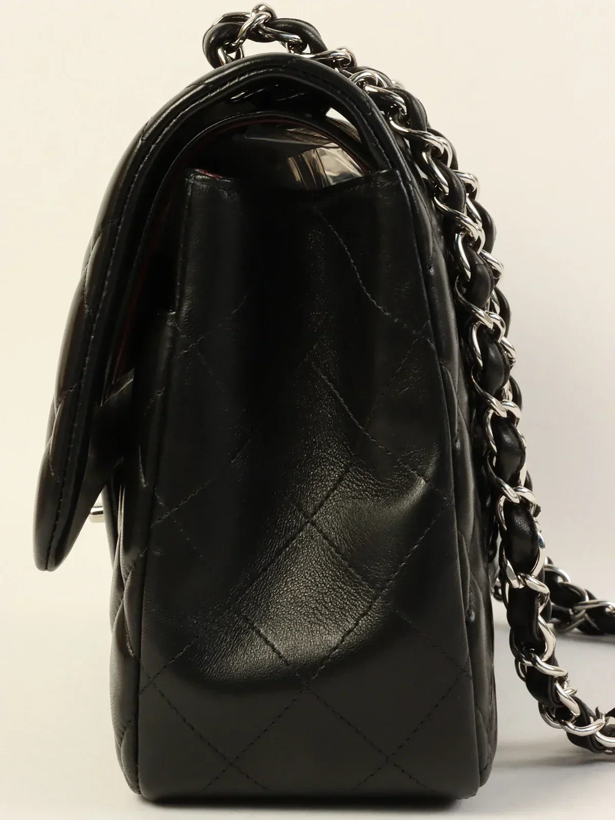 CHANEL Aroud 2010 Made Classic Flap Chain Bag Jumbo Black