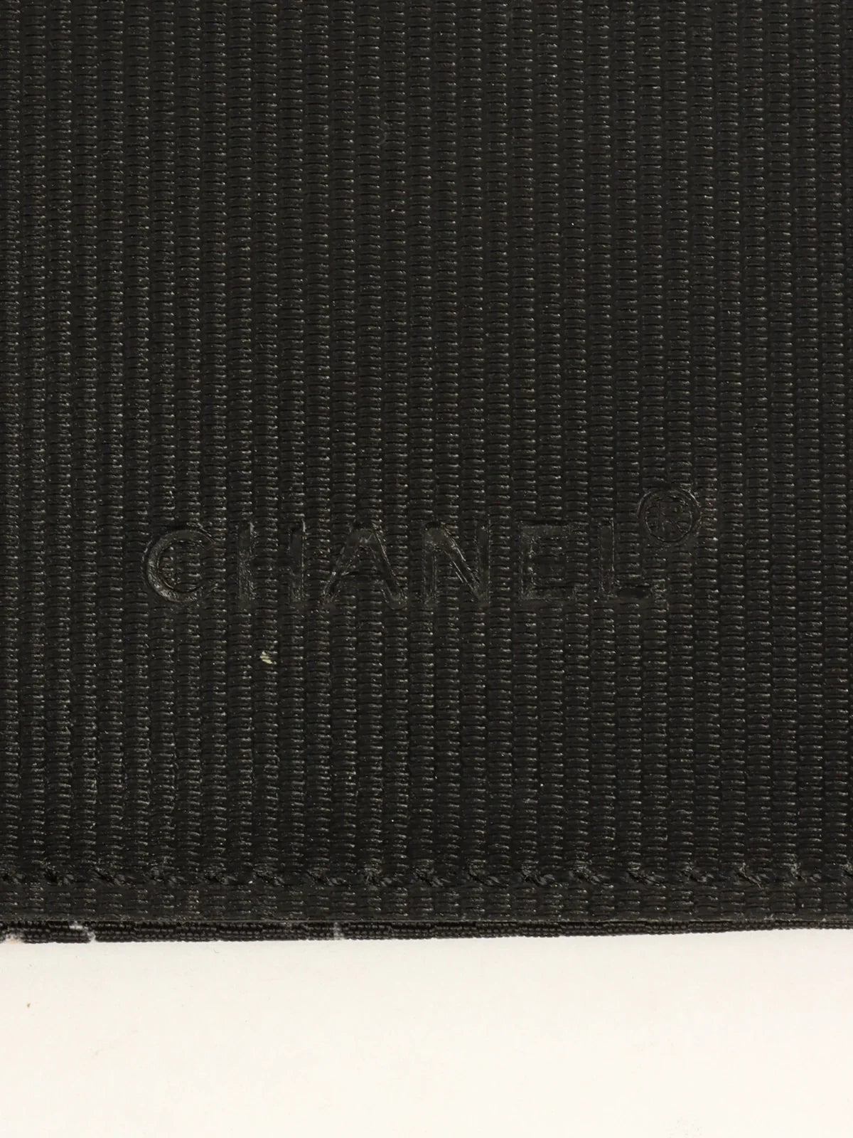 CHANEL Around 1998 Made Travel Nylon Long Wallet Black