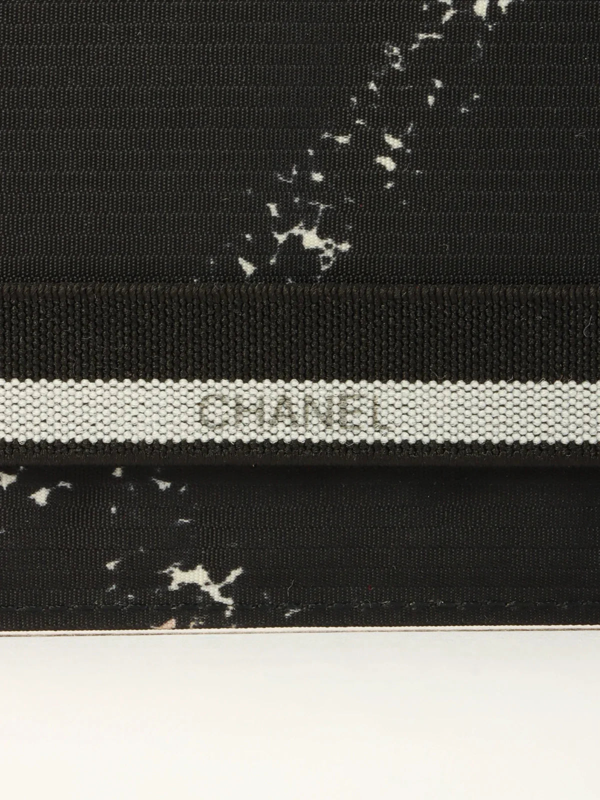 CHANEL Around 1998 Made Travel Nylon Long Wallet Black