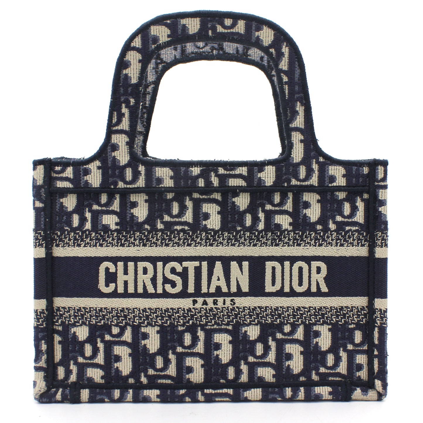 Dior Oblique Mini Book Tote Blue Multicolor