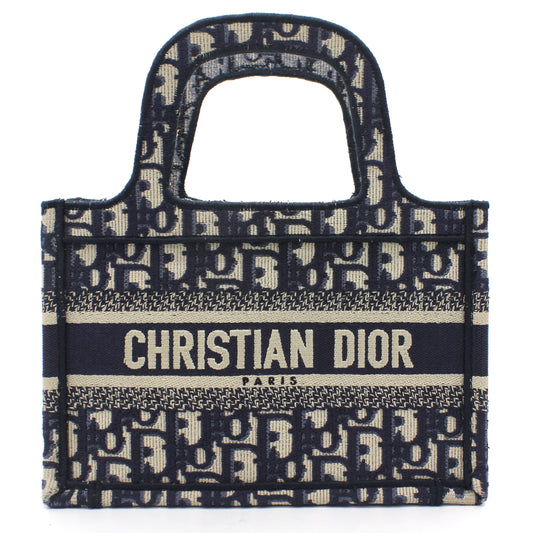 Dior Oblique Mini Book Tote Blue Multicolor
