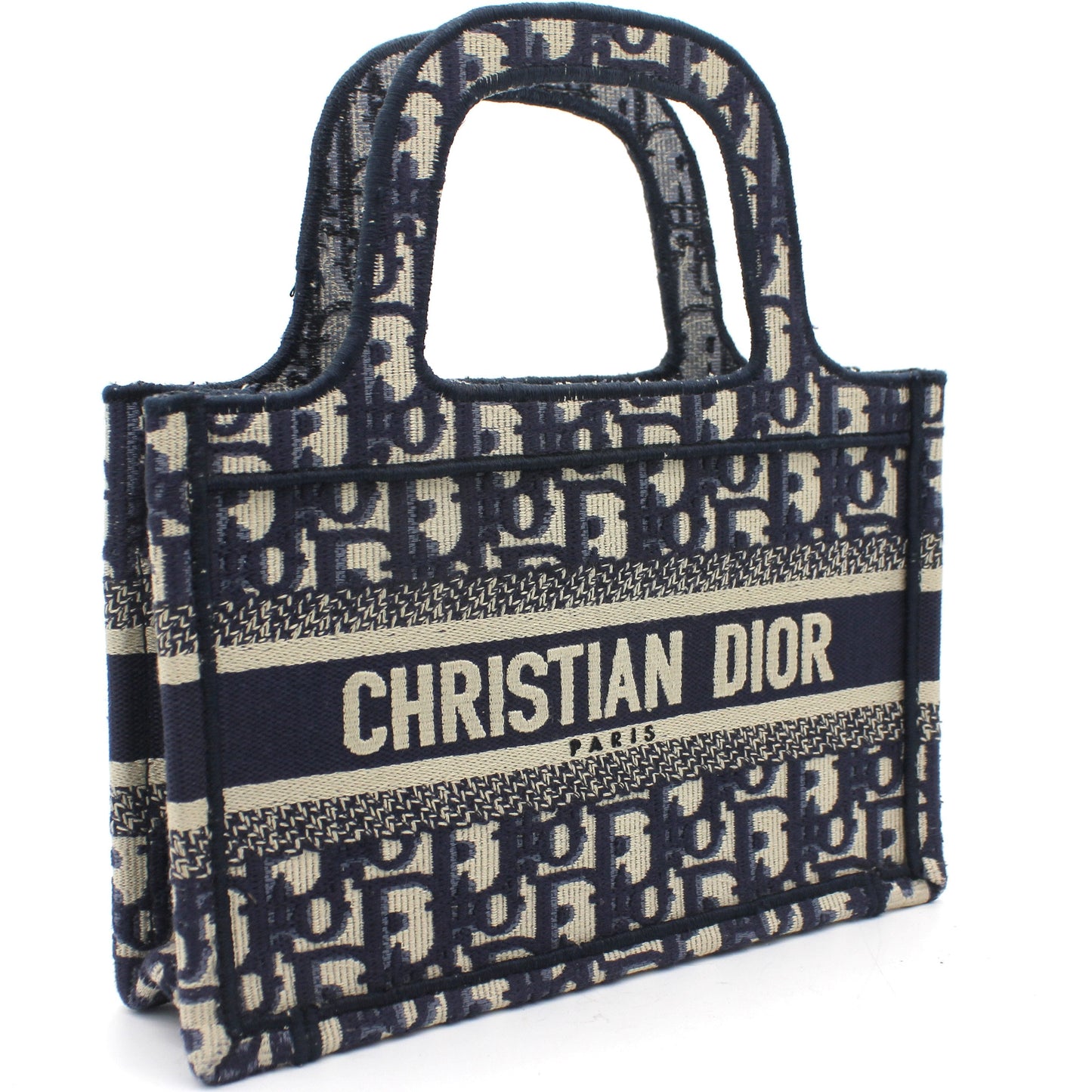 Dior Oblique Mini Book Tote Blue Multicolor