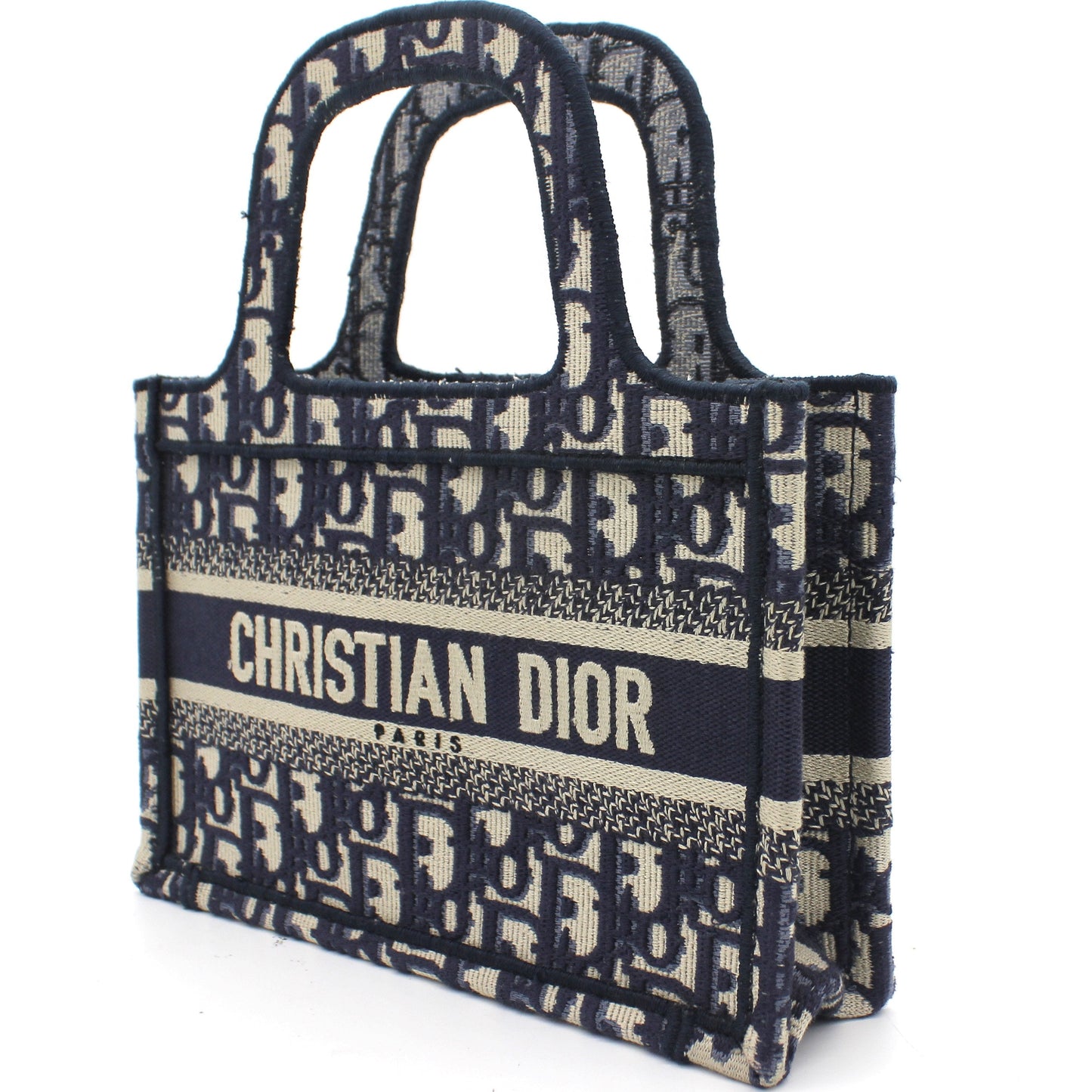 Dior Oblique Mini Book Tote Blue Multicolor