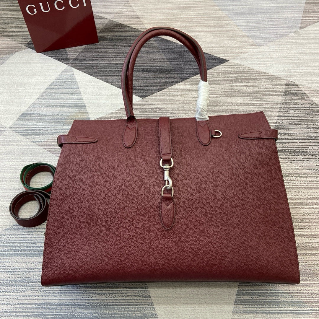 GC695 Large Tote Bag with Hook Closure /  19.7"W x 13.8"H x 6.3"D / HIGHEST QUALITY VERSION