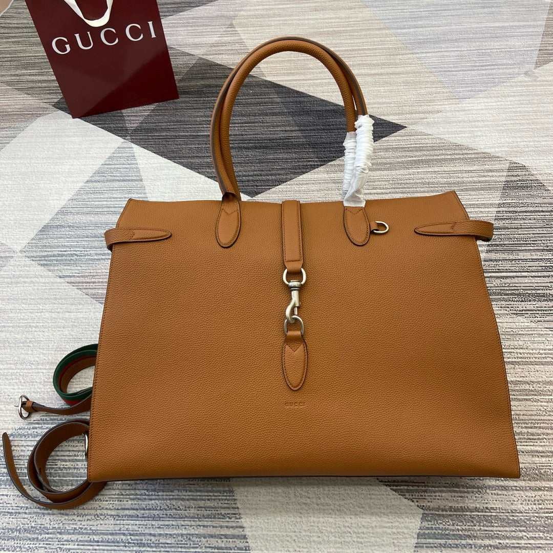 GC695 Large Tote Bag with Hook Closure /  19.7"W x 13.8"H x 6.3"D / HIGHEST QUALITY VERSION
