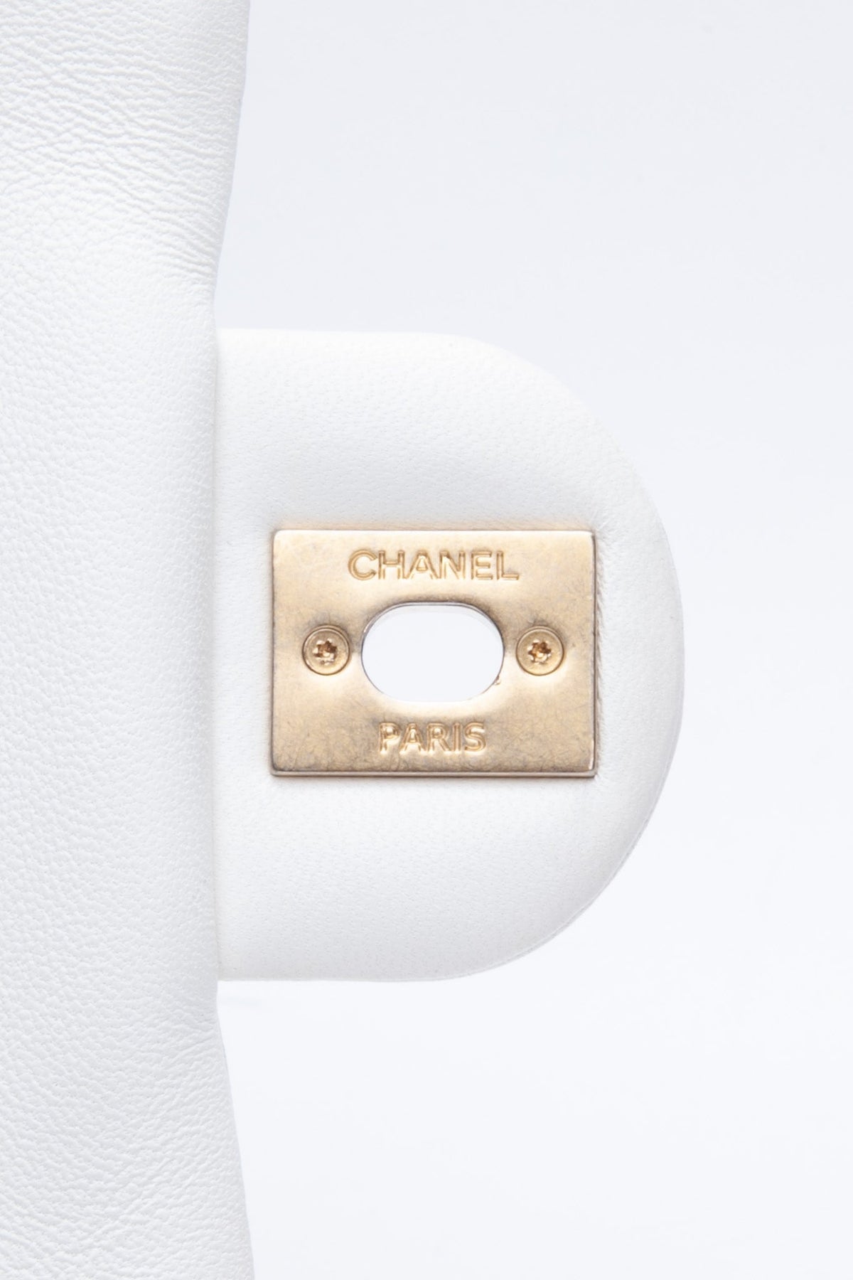 Chanel White Lambskin A Real Catch Flap Bag