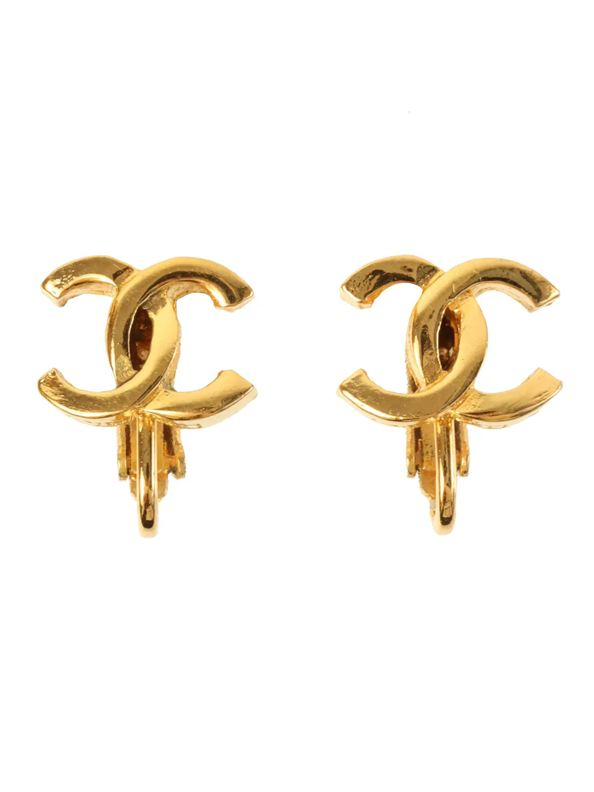 Top Quality Chanel Mini Cc Mark Plate Earrings Gold
