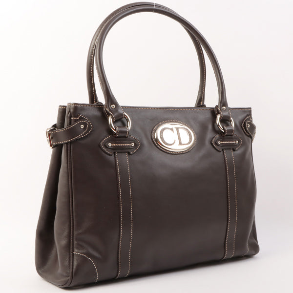 DIOR Vintage Traveler Top Handle Bag Dark Brown