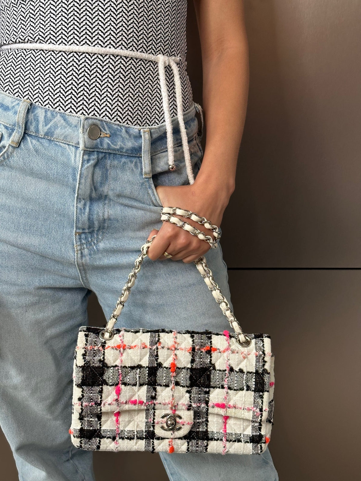 CHANEL Medium Tweed Double Flap