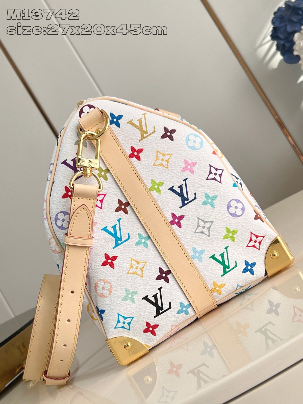 LB1189 LV x TM Keepall Bandoulière 45 / 17.7 x 10.6 x 7.9 inches / HIGHEST QUALITY VERSION