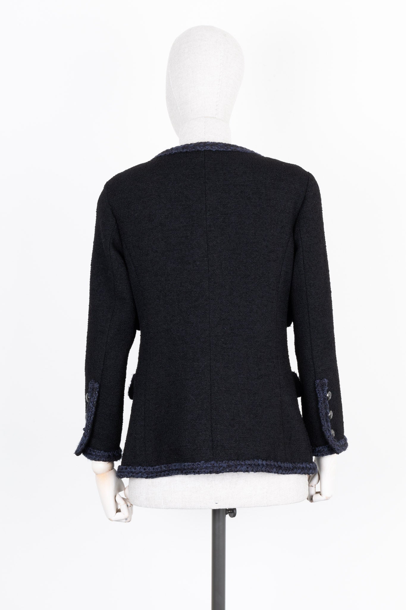 CHANEL Four Pocket Tweed Jacket  Black