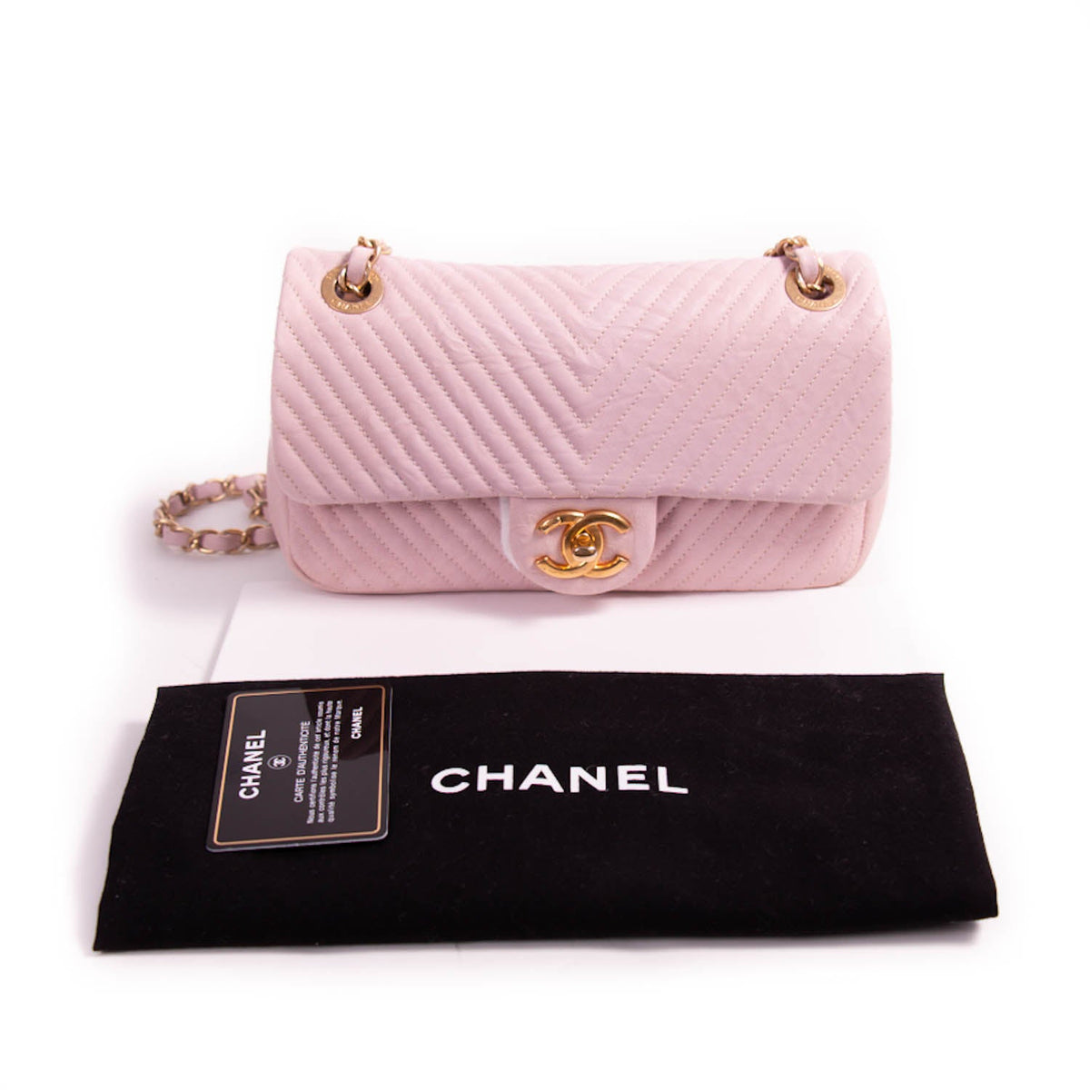 Chanel Small Classic Chevron Flap Bag