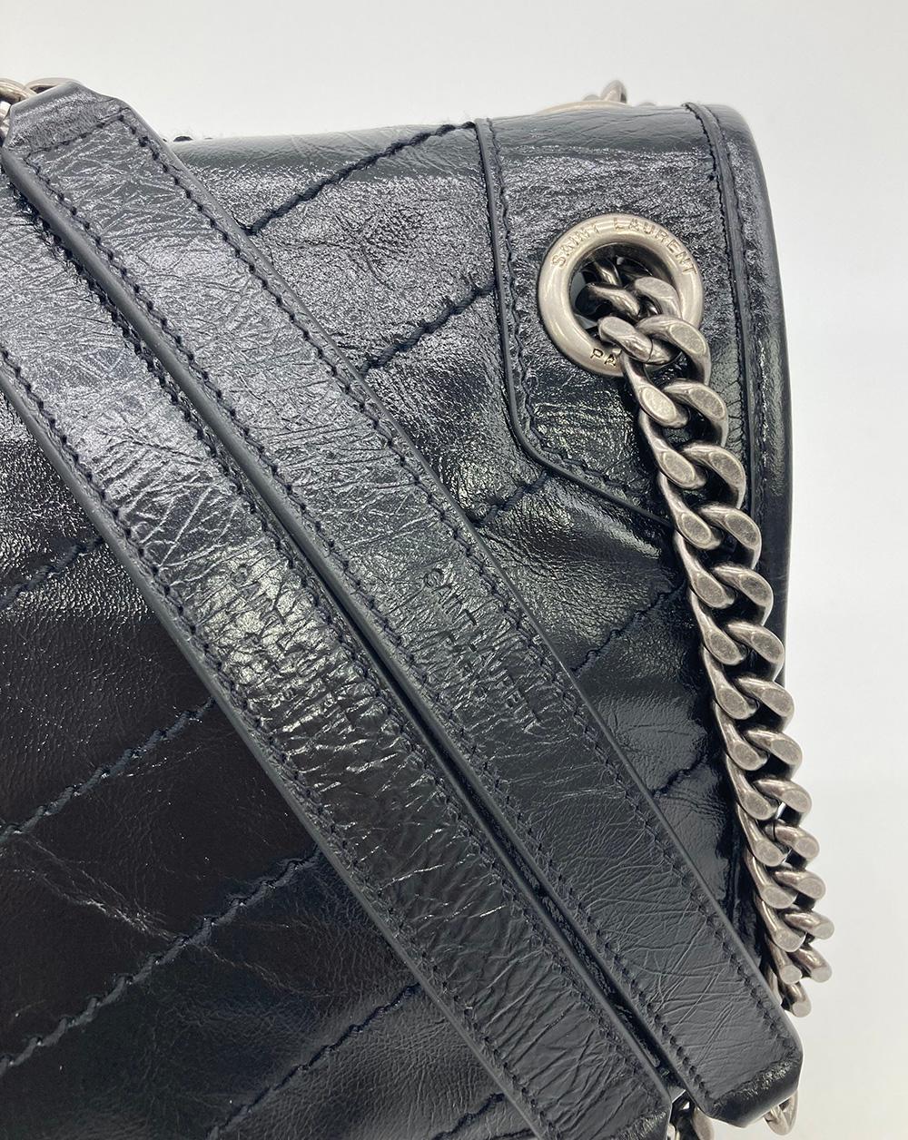 Saint Laurent YSL Niki Leather Crossbody Bag Large