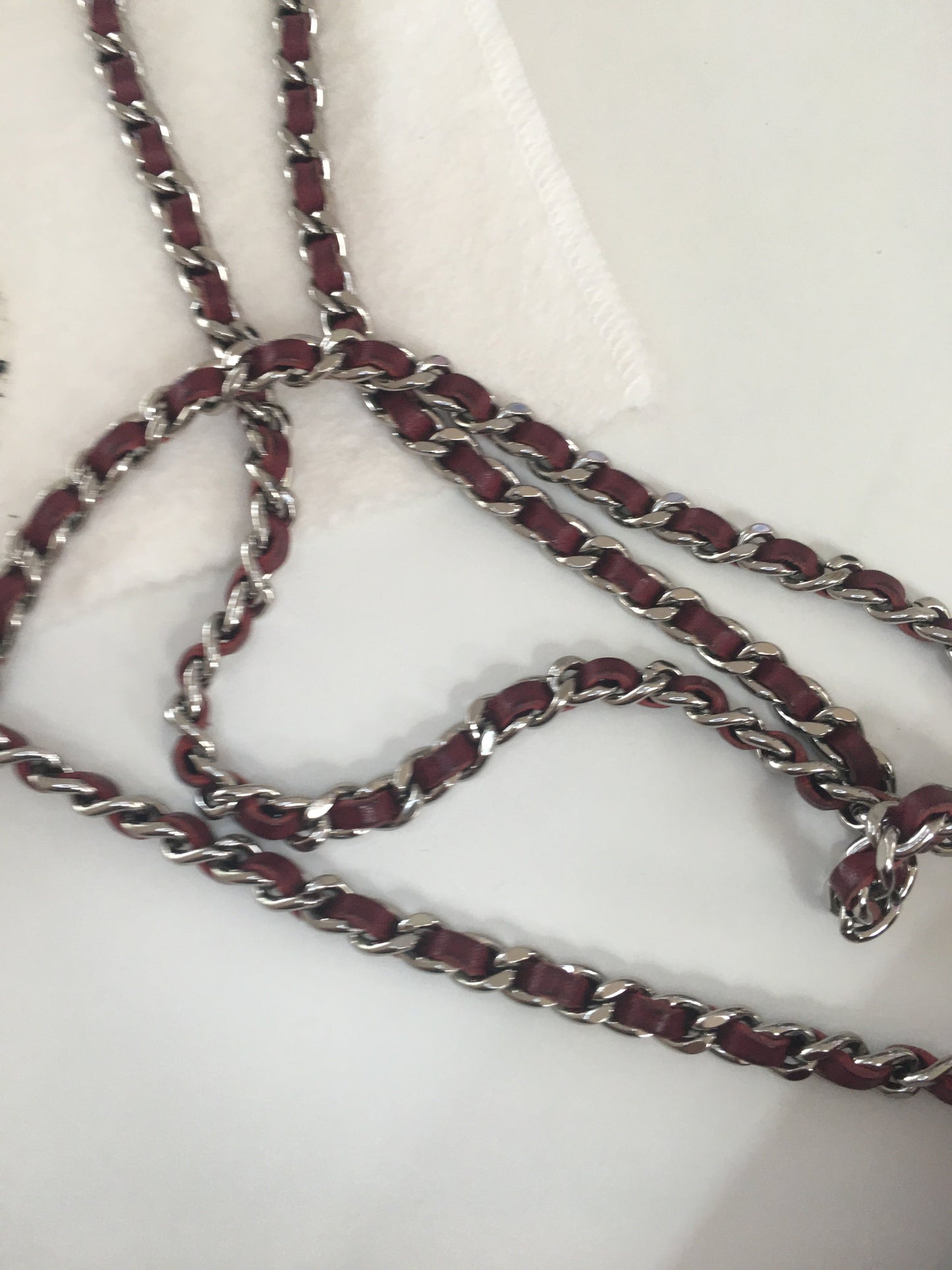 CHANEL WOC Wallet on Chain Pochette in Bordeaux Leather
