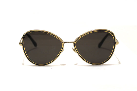 Chanel Black and Gold Oversize Sunglasses | Italystation.com
