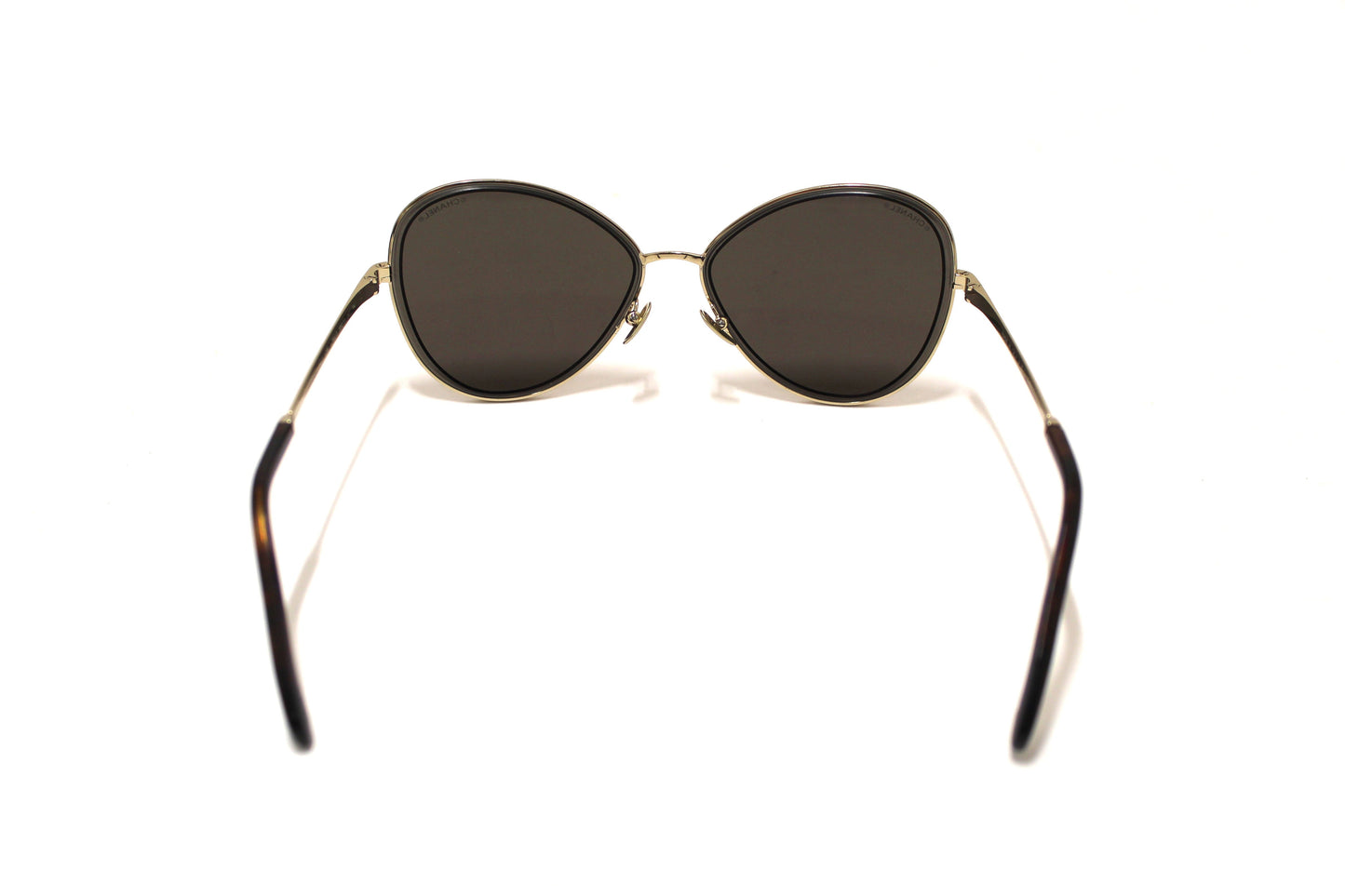 Chanel Black and Gold Oversize Sunglasses