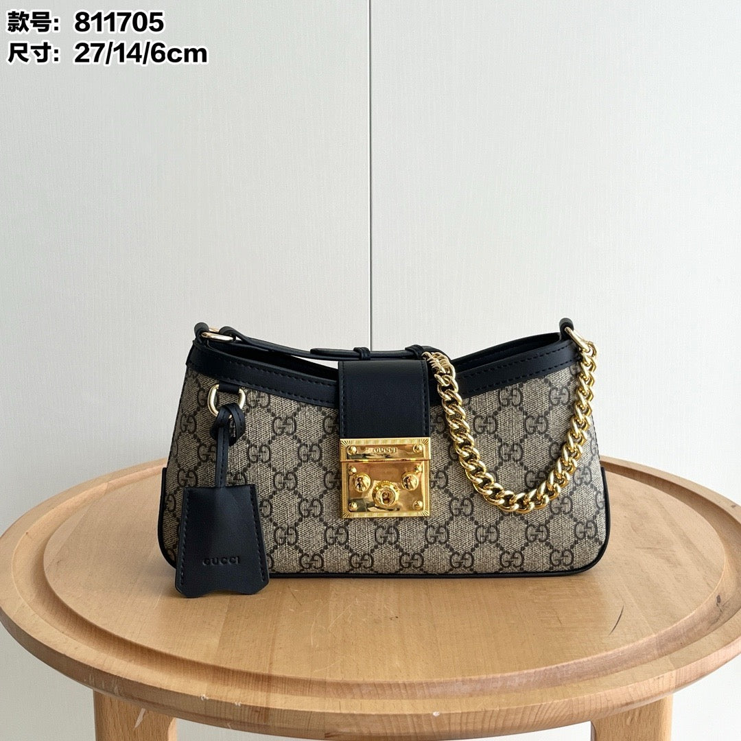 GC699 Padlock GG Small Shoulder Bag / 10.6x5.5x2.3inch