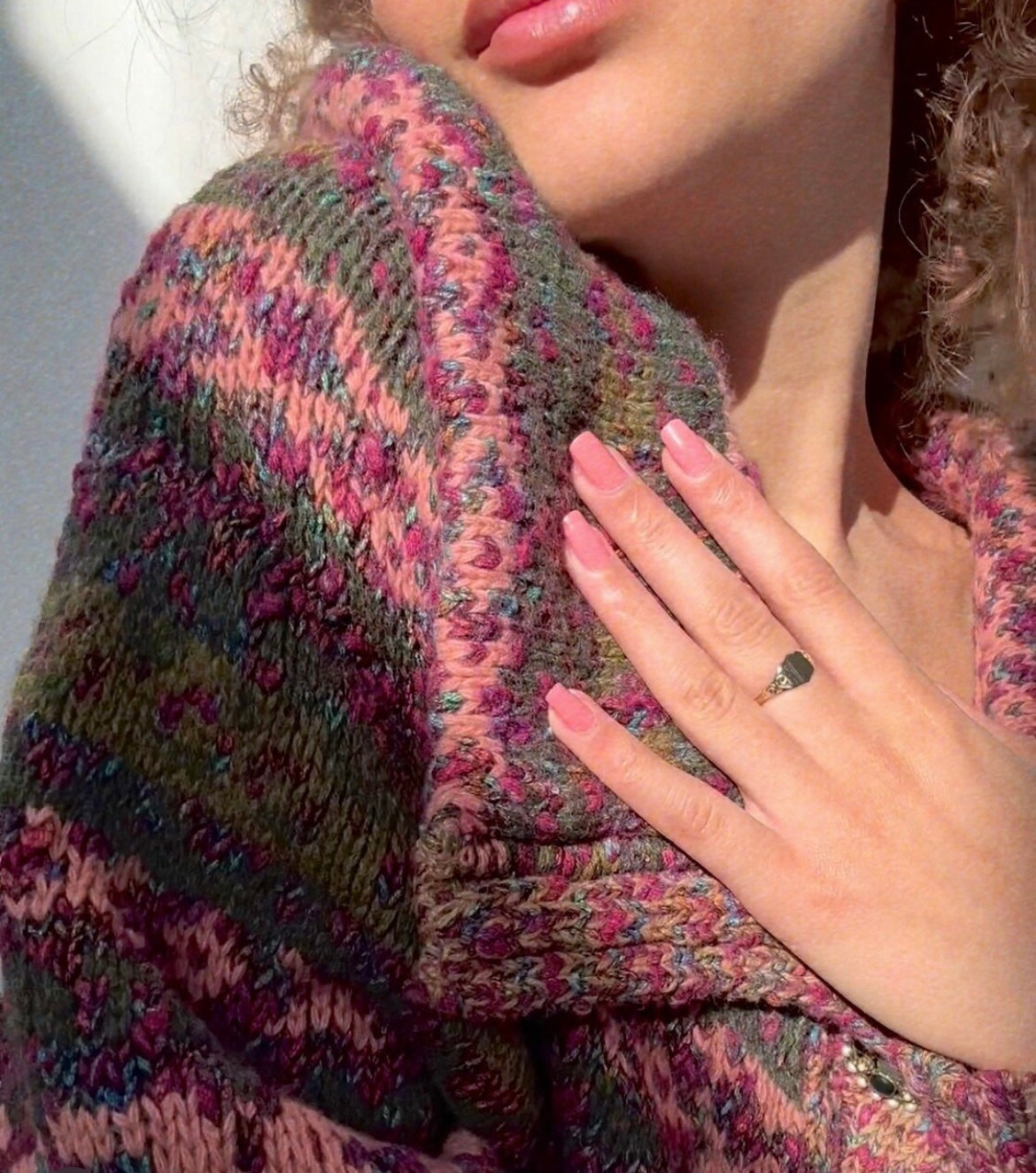 Intarsia Knit Cardigan