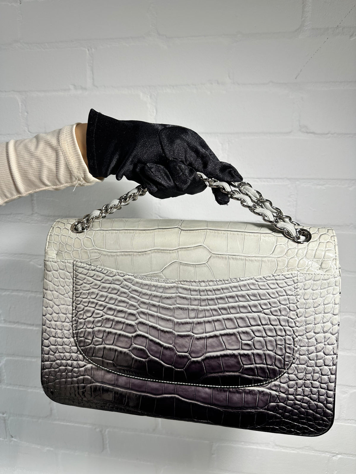 Double Flap Jumbo Ombre Grey Exotic