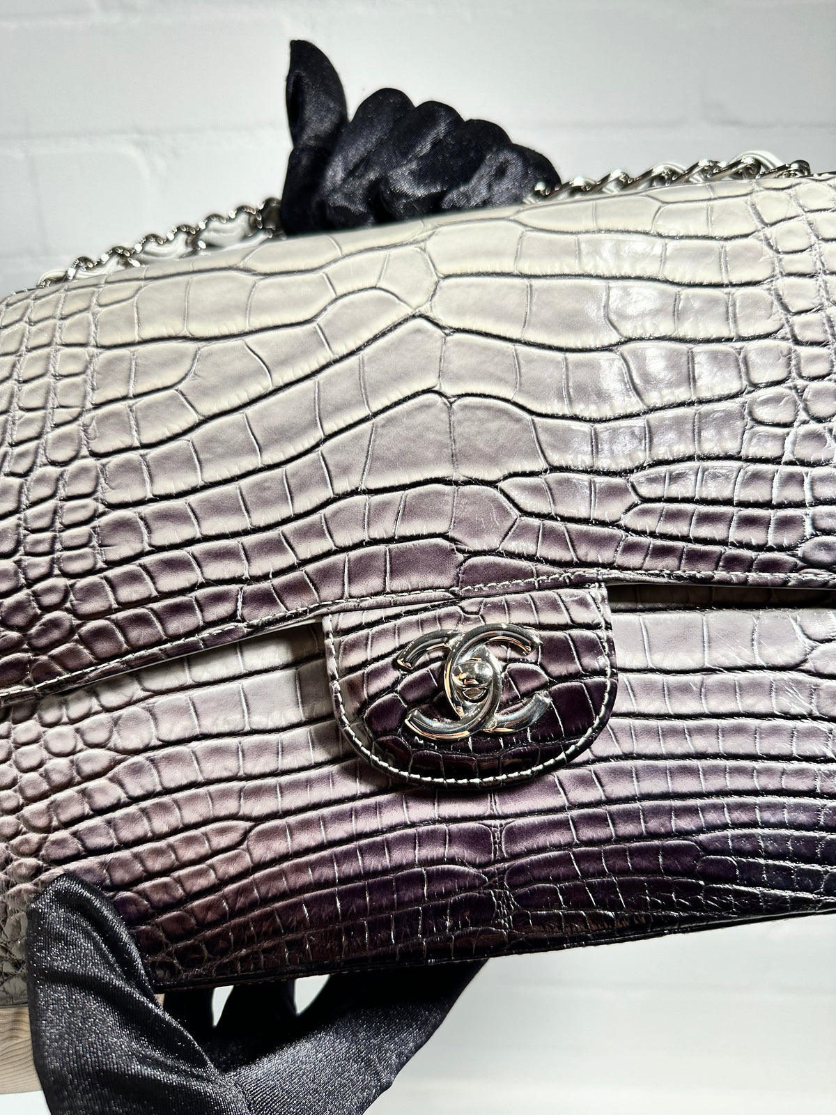 Double Flap Jumbo Ombre Grey Exotic