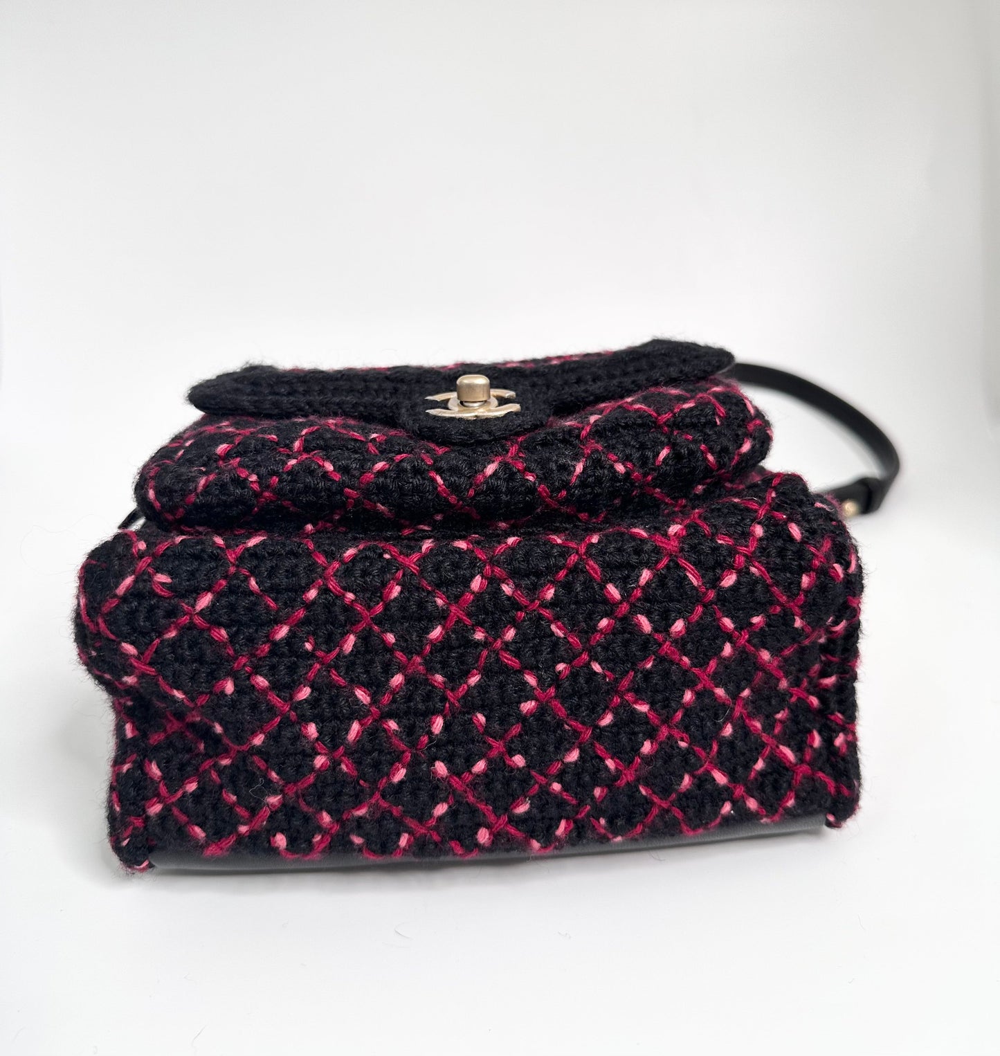 Diamond Quilted Tweed Backpack