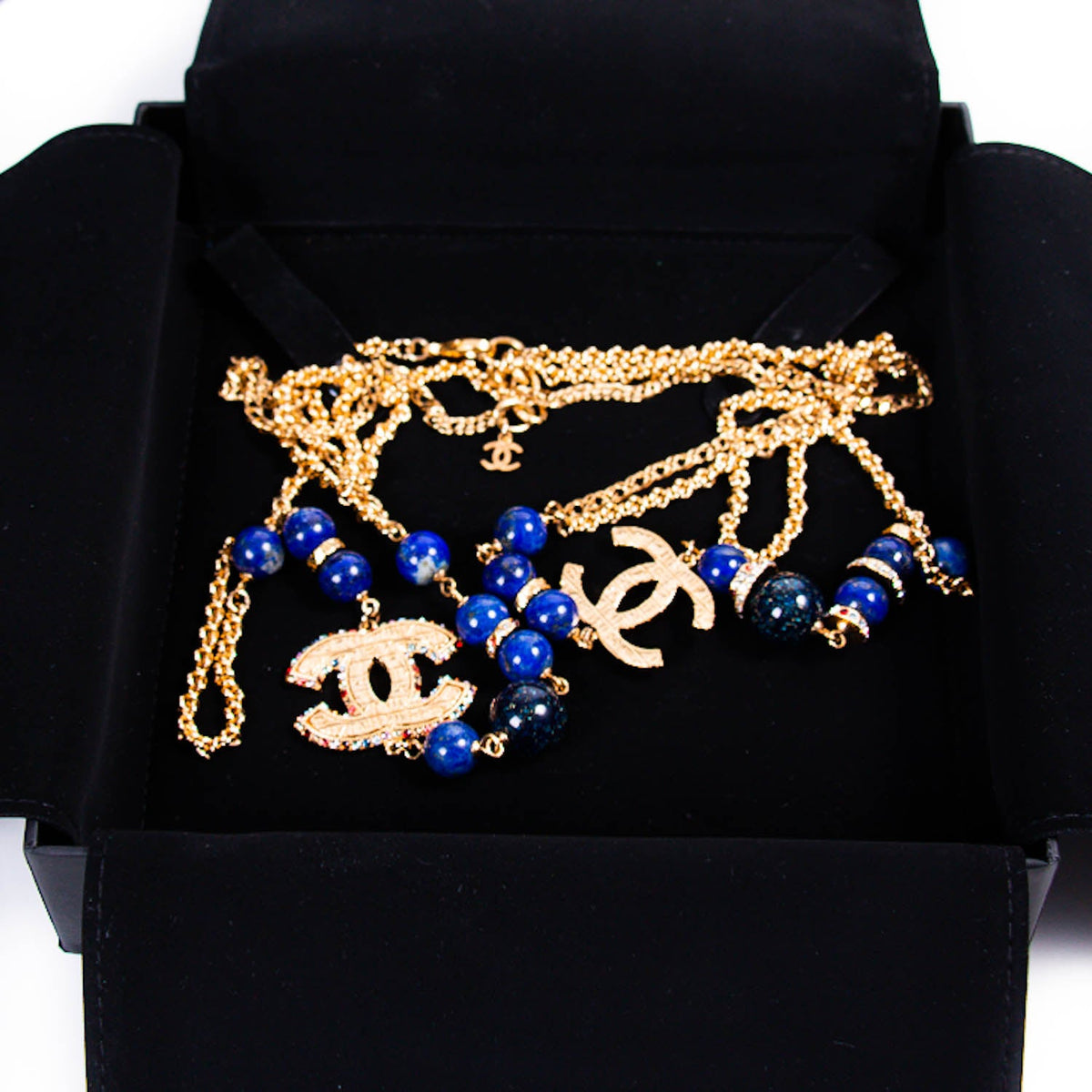 Chanel Pearl Crystal Long Necklace