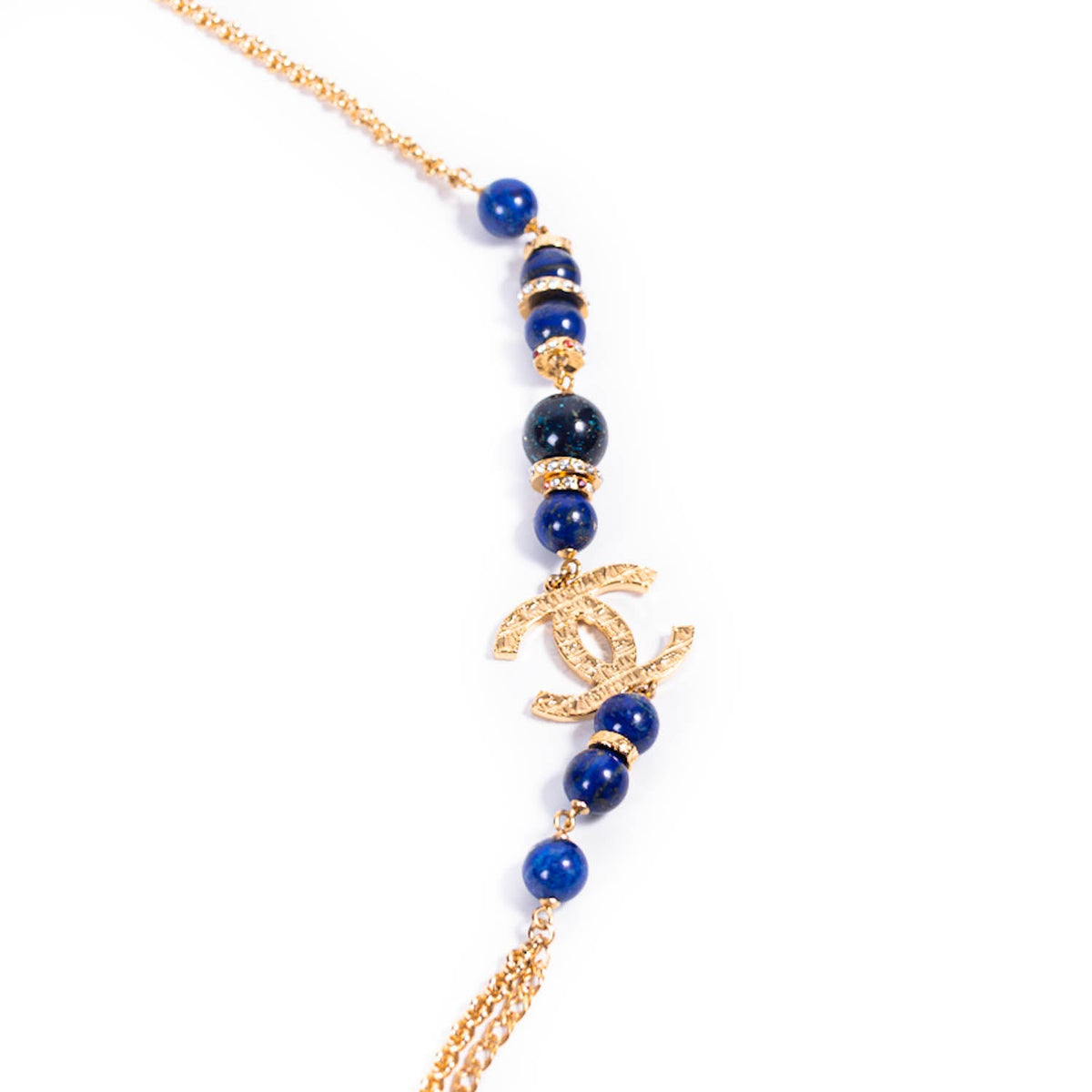 Chanel Pearl Crystal Long Necklace