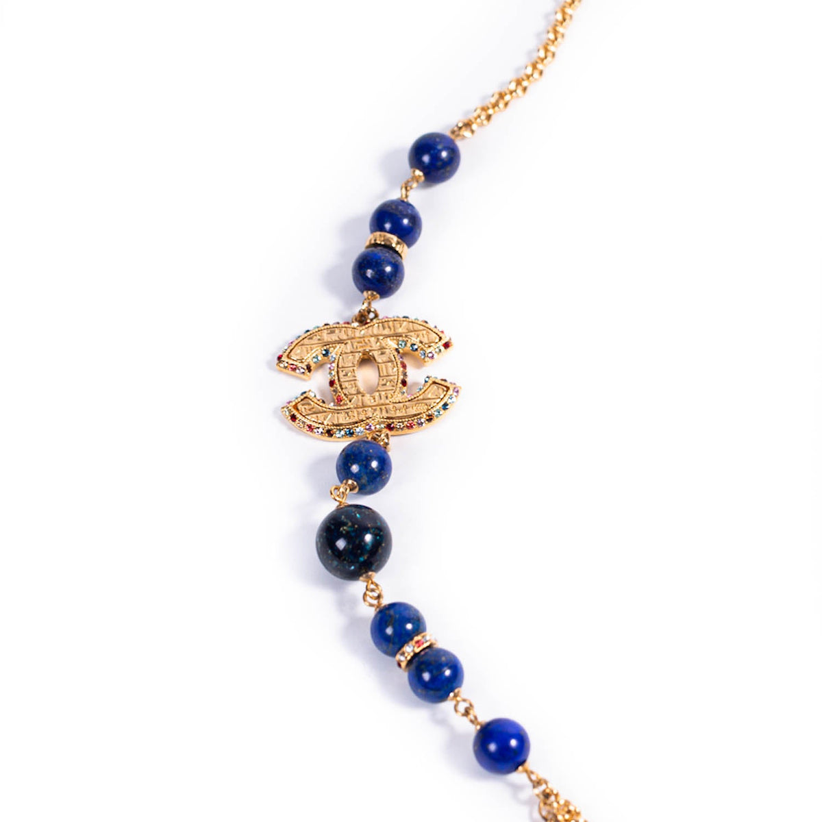 Chanel Pearl Crystal Long Necklace