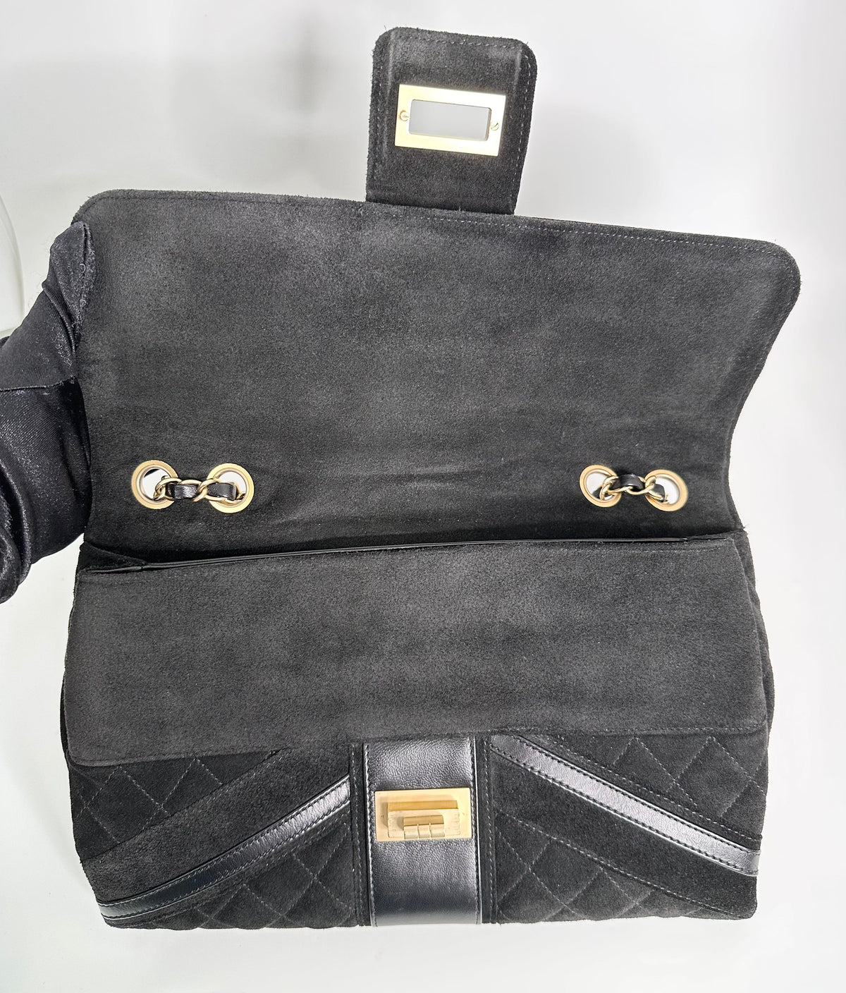 Black Union Jack Reissue Flap Bag