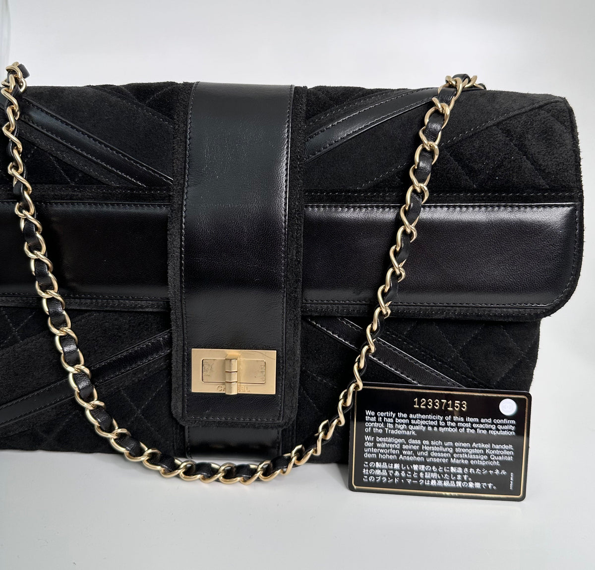 Black Union Jack Reissue Flap Bag