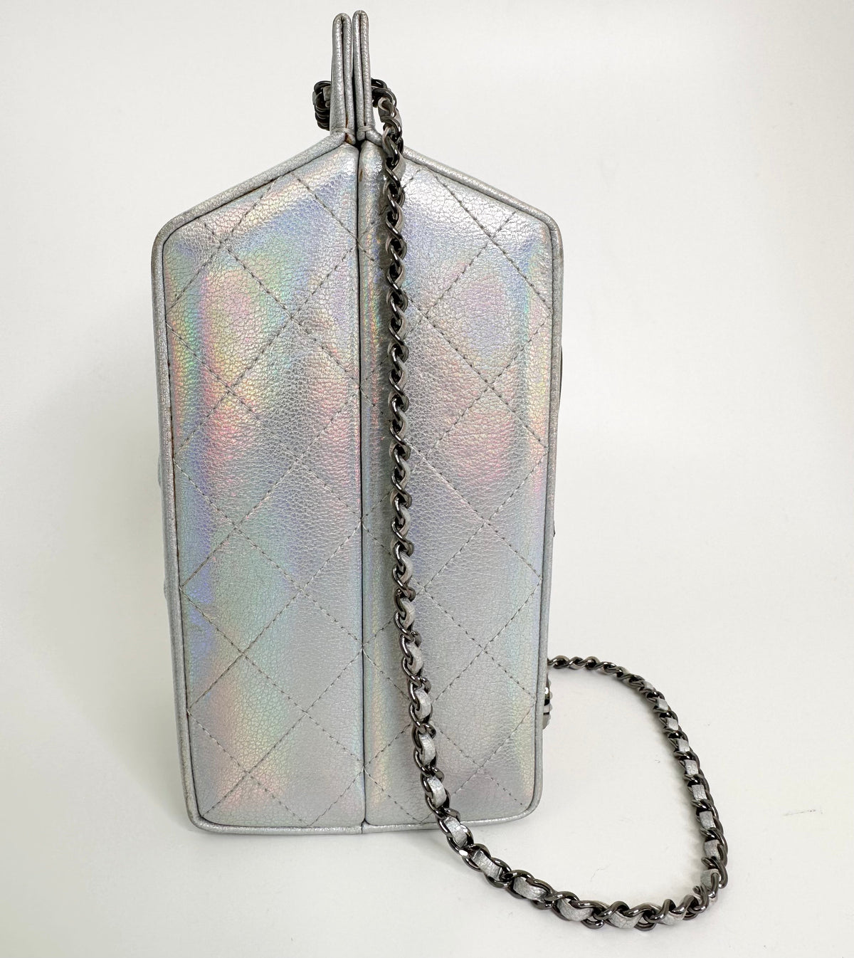 Iridescent Silver Lait de Coco Milk Carton Bag