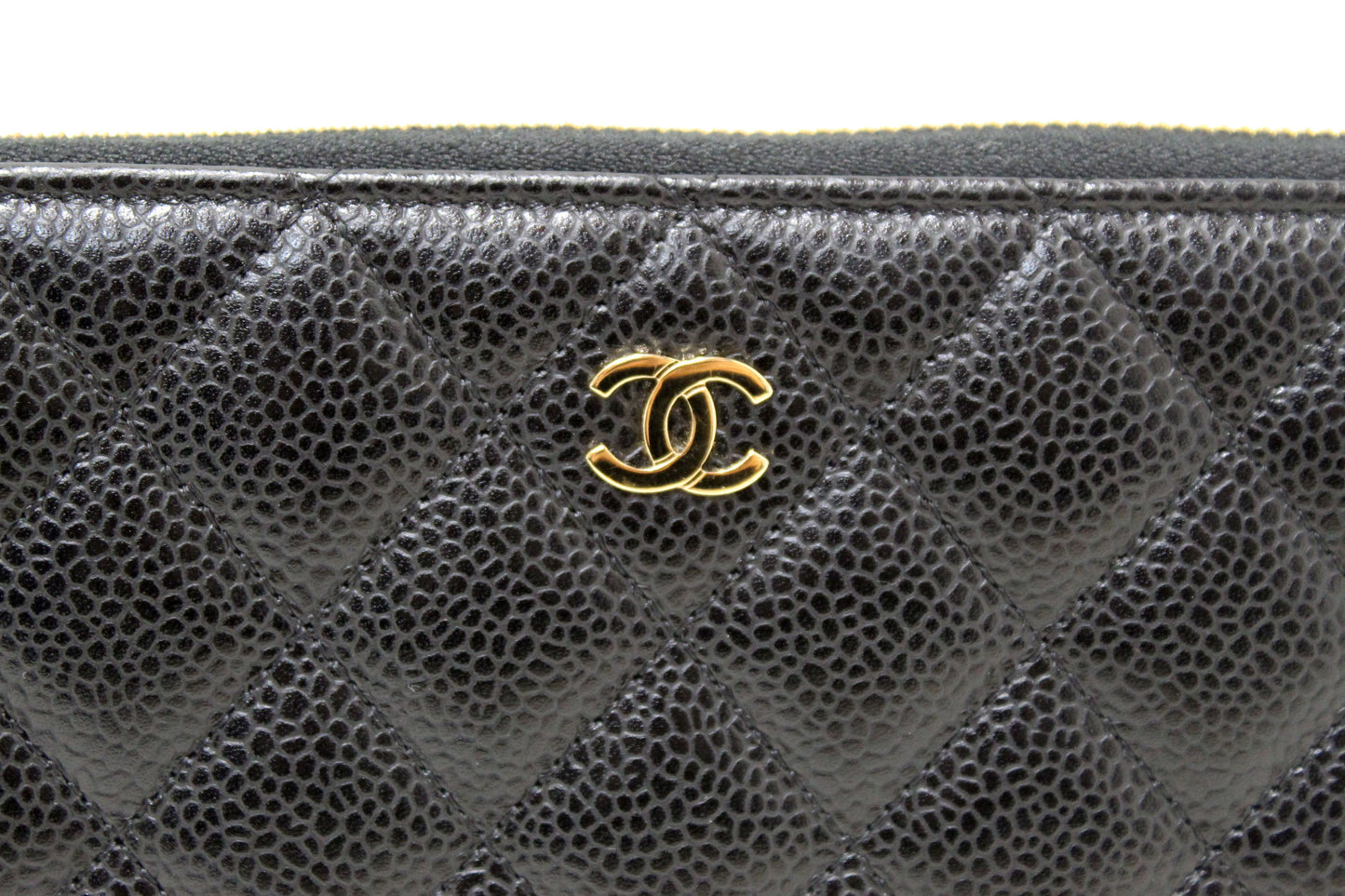 Chanel Black Quilted Caviar Leather Classic Long Zipped Wallet