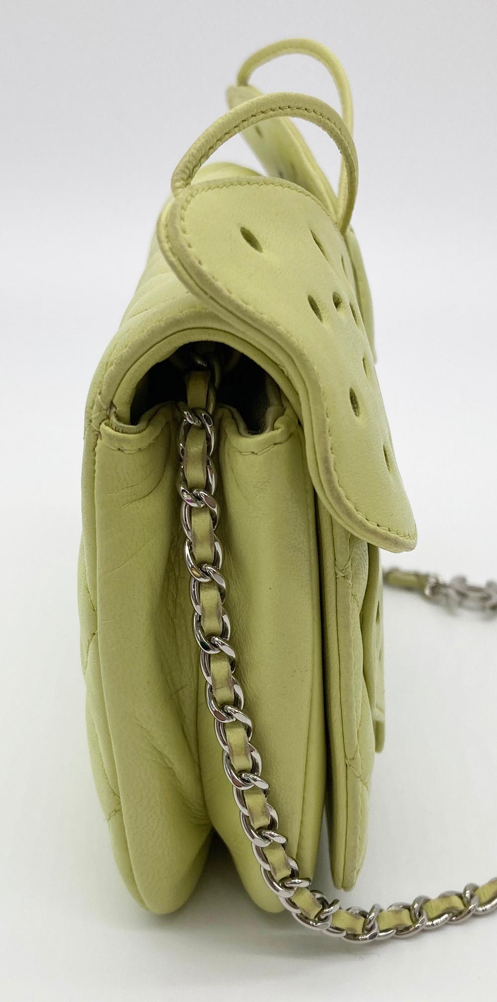 Top Quality Chanel Lime Green Butterfly Classic New Bag
