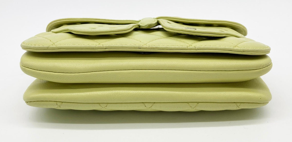 Top Quality Chanel Lime Green Butterfly Classic New Bag