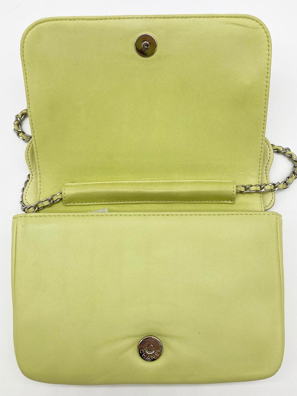 Top Quality Chanel Lime Green Butterfly Classic New Bag