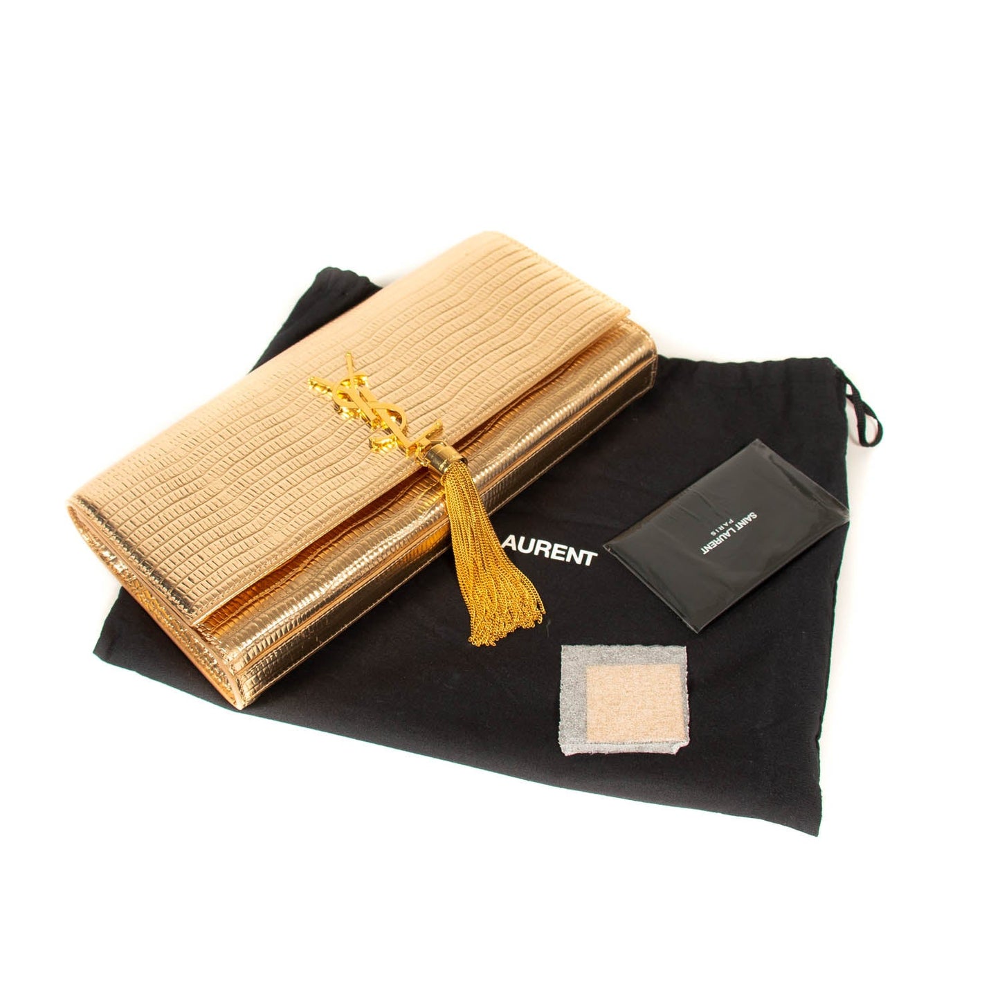 Saint Laurent Monogram Kate Tassel Clutch