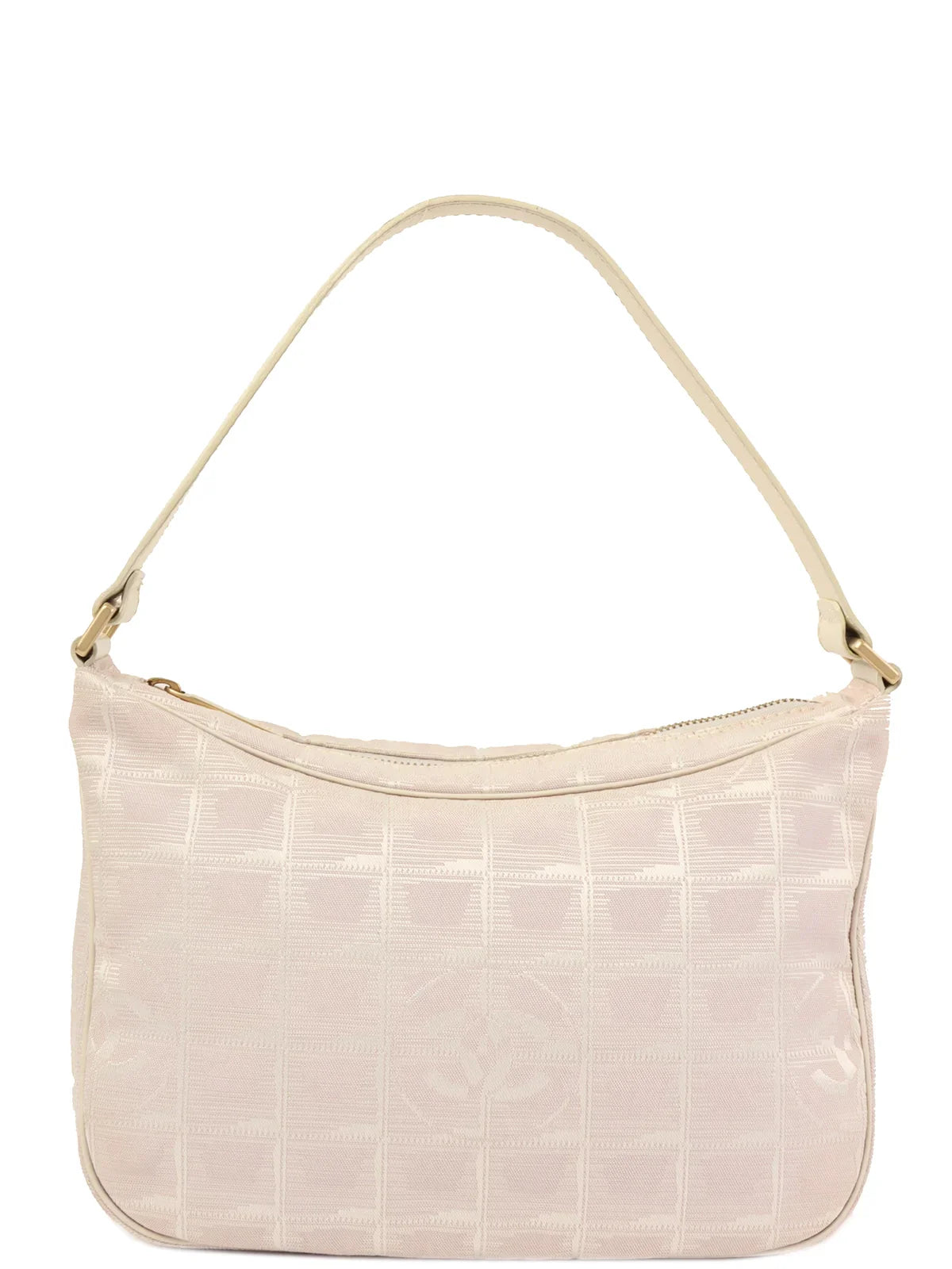 CHANEL 2001 Made New Travel Nylon Shoulder Bag Pink/White