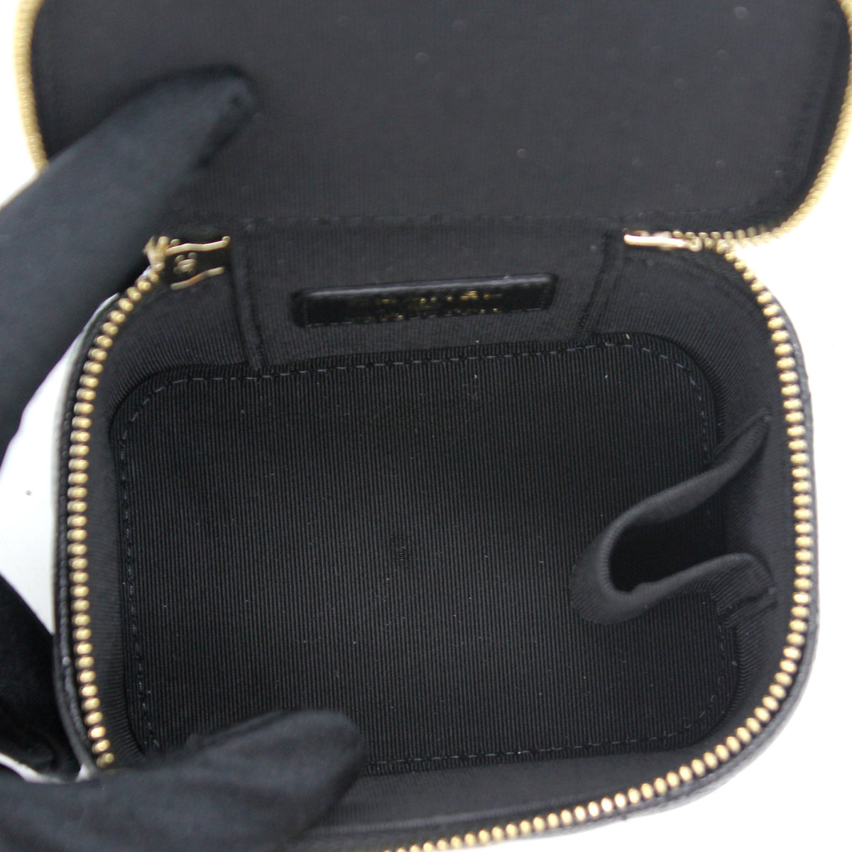 Chanel Mini Caviar GHW Vanity Case with Pearl Details