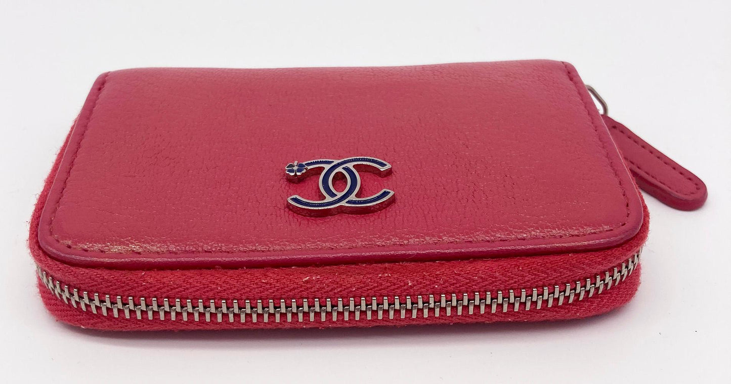 CHANEL Pink Zip Wallet