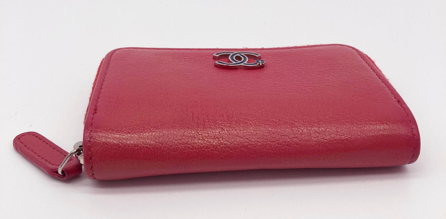 CHANEL Pink Zip Wallet