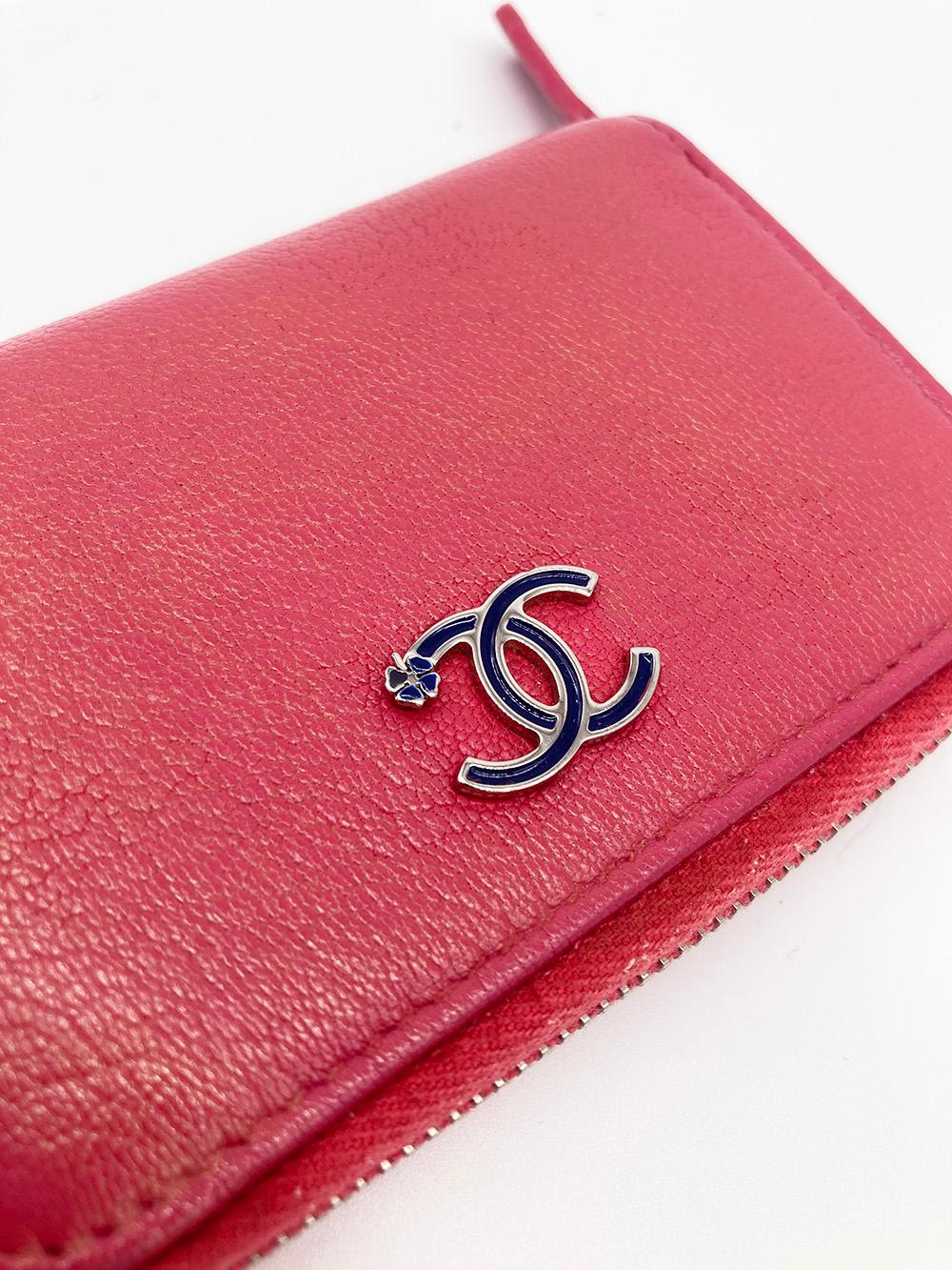 CHANEL Pink Zip Wallet