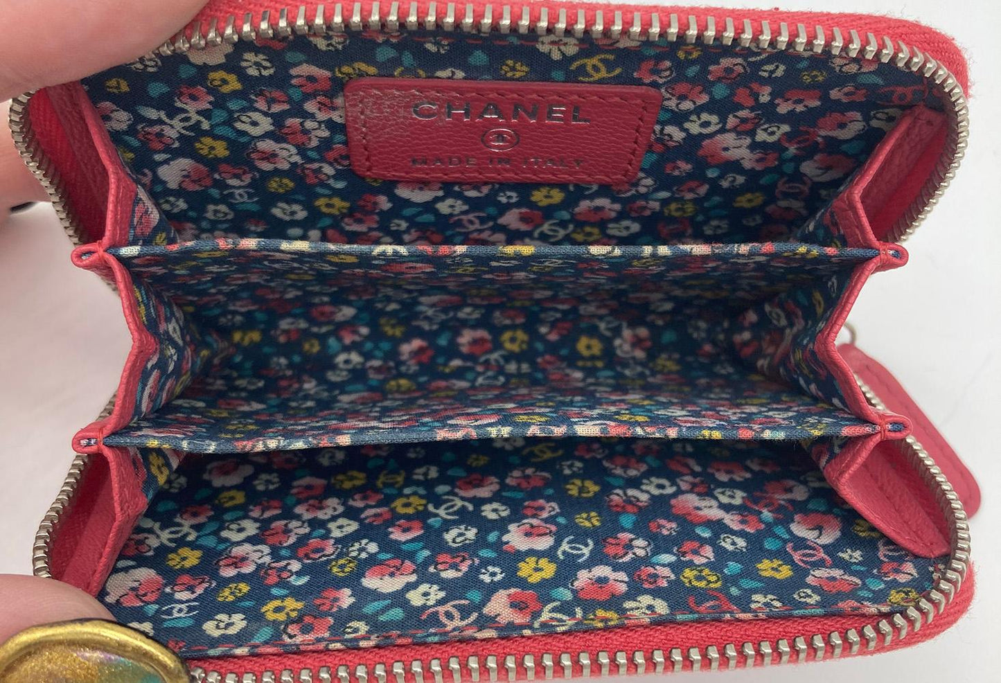 CHANEL Pink Zip Wallet
