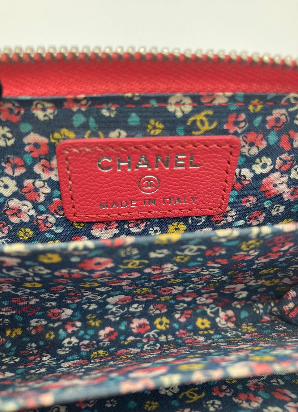 CHANEL Pink Zip Wallet