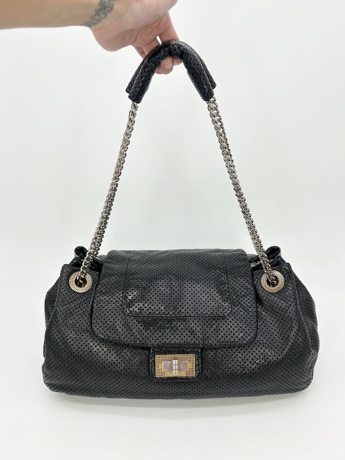 Top Quality Chanel Perforated Drill New Accordion Classic
