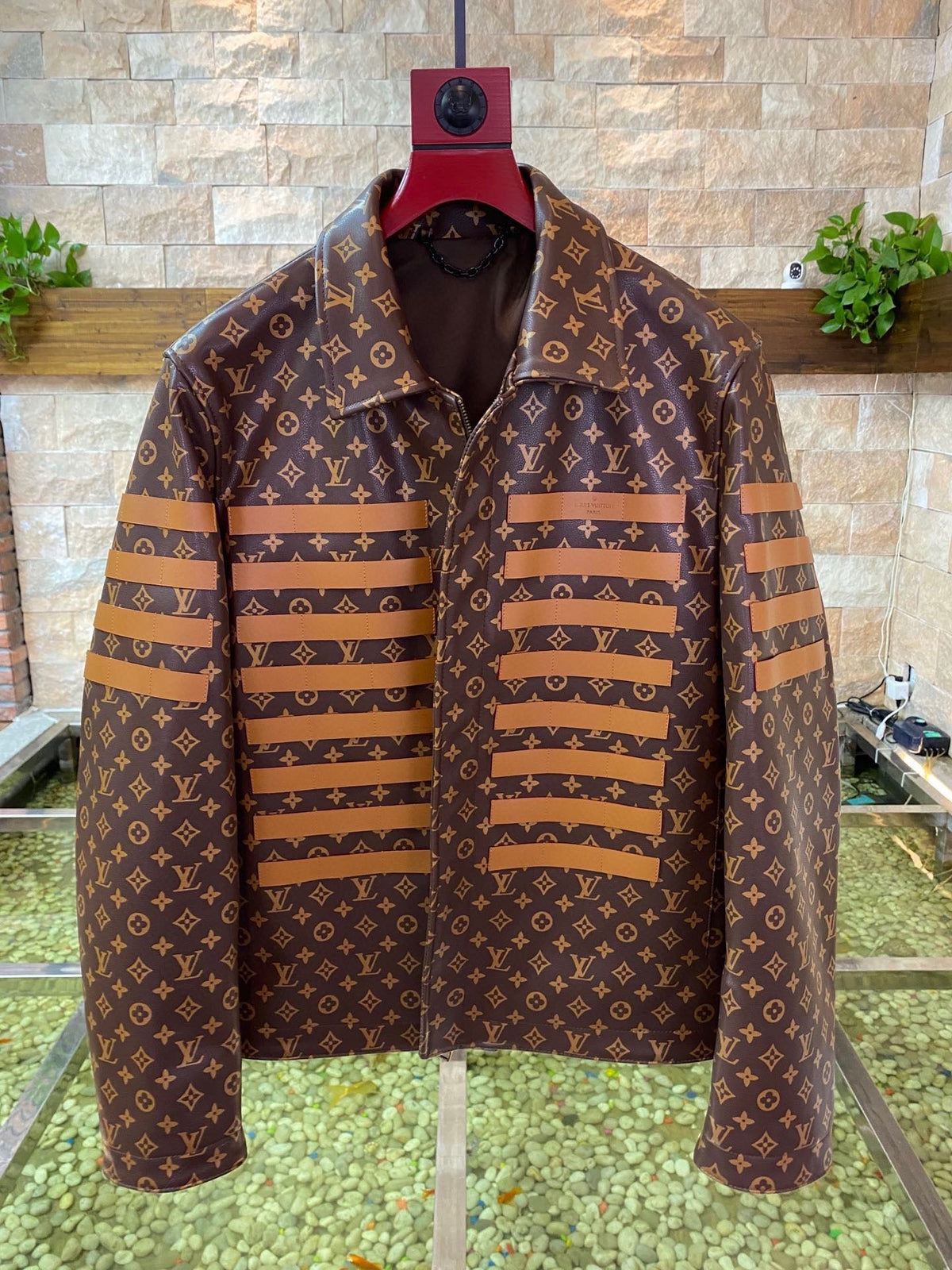 CLTH352 Monogram LV Toile Military Jacket / S/M/L/XL/XXL