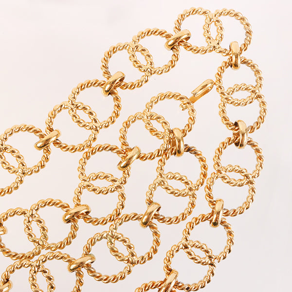 Chanel 1990 Made Cc Mark Motif Medal Charm Chain Belt